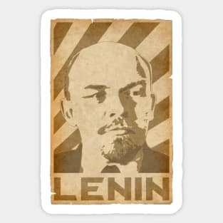 Vladimir Lenin Retro Propaganda Sticker